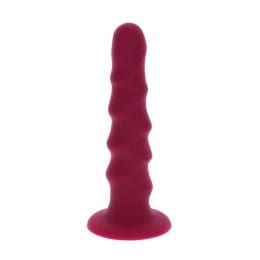 GET REAL - RIBBED DONG 12 CM RED